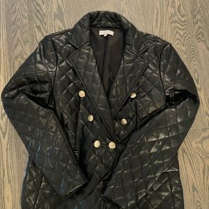 J Society Vegan Leather Quilted Blazer.  Similar to Generation Love.